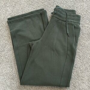 Lululemon wide leg sweatpants in olive green